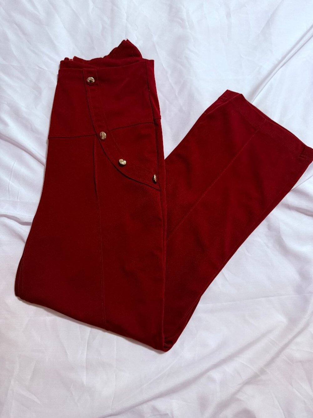 Symmetrical Sailor-Style High-Waist Leggings Size Medium